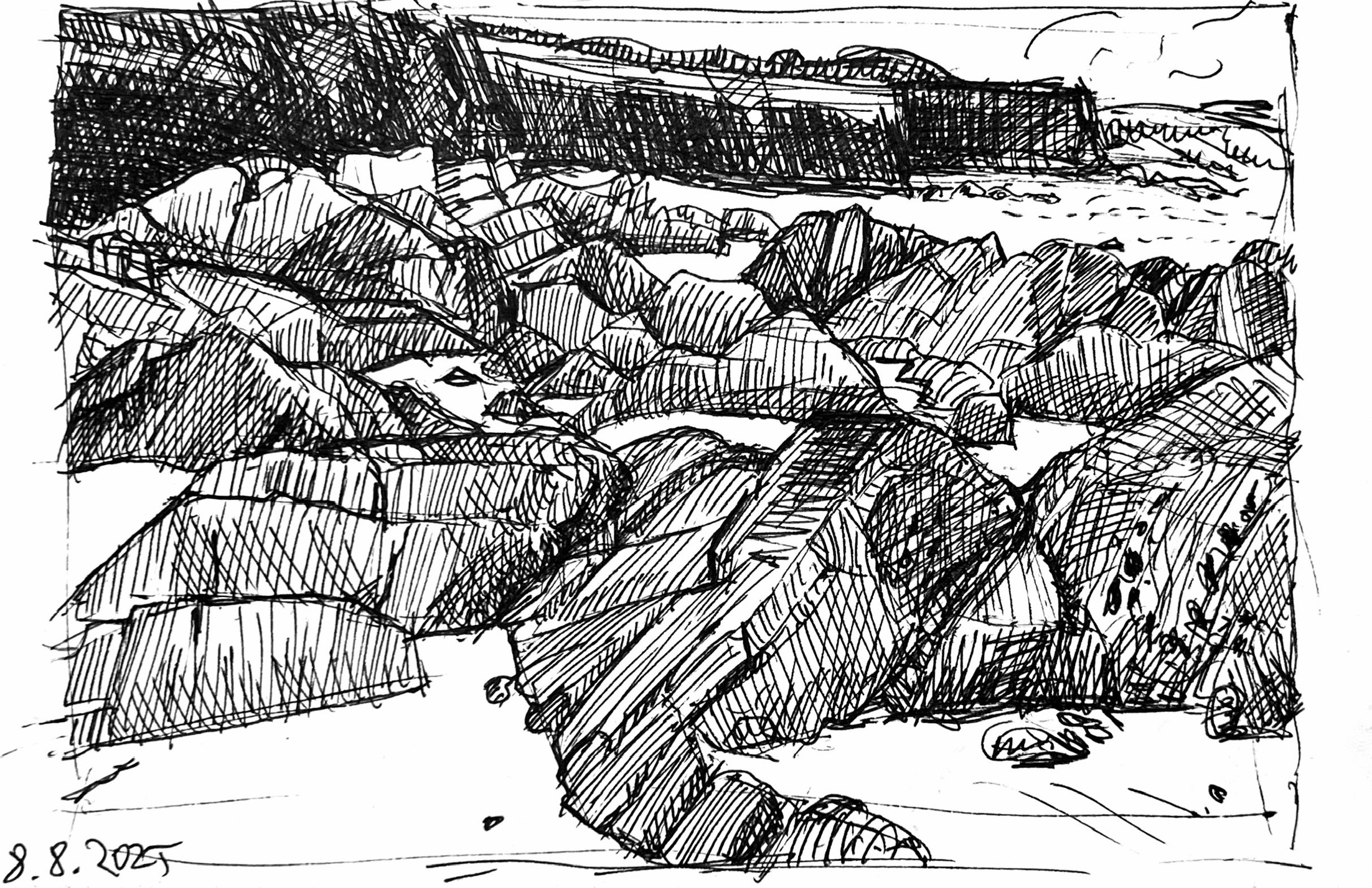 Normandie - Felsenstrand bei Siouville
