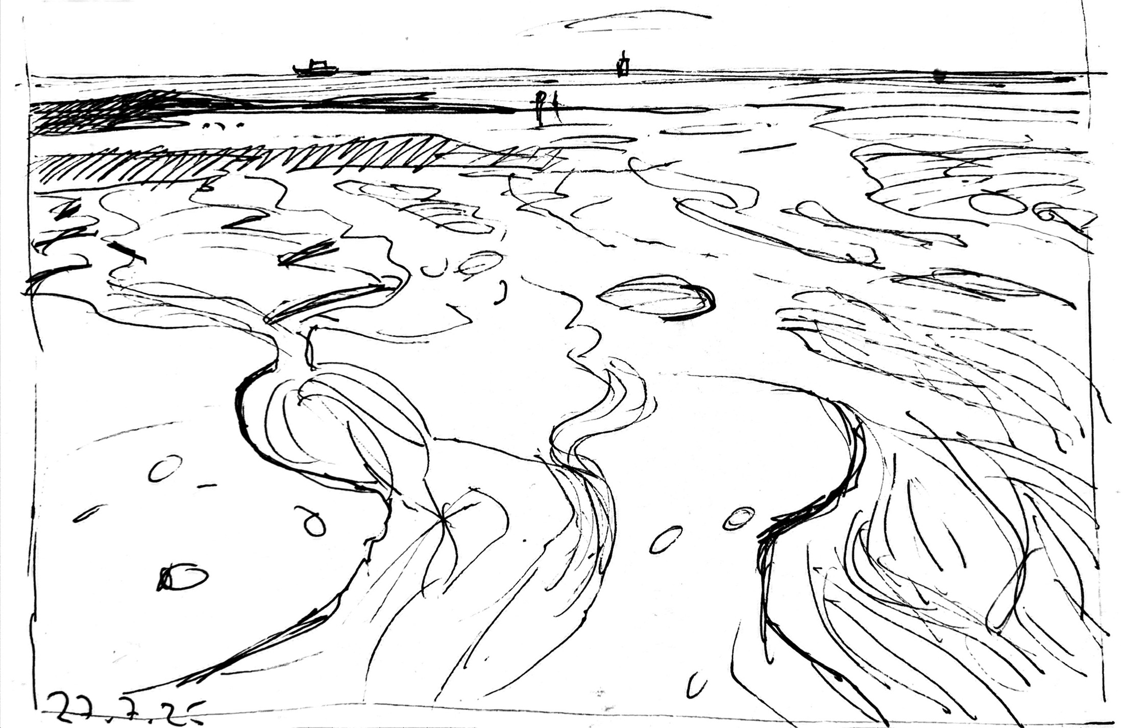 Normandie - Strand bei Ebbe 1
