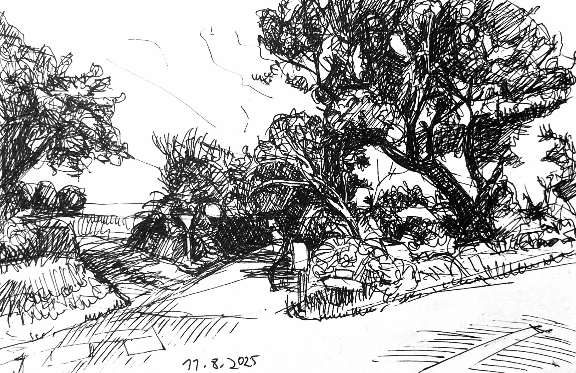Normandie - Straße zum Strand