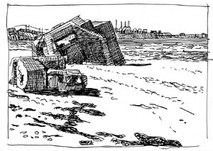 Normandie - Bunkerruine und Atomkraftwerk