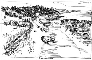 Normandie - Strand mit Bunkerruinen